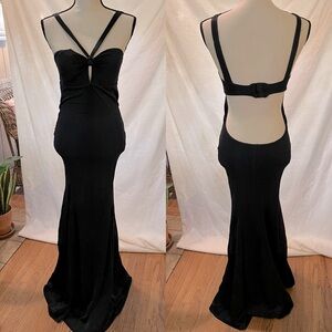 Vintage Couture NWT black shimmer gown